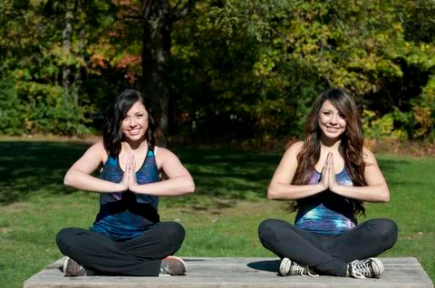 Meditation yoga pose Stock Photos
