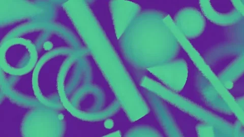 Meditative animation of geometric shapes falling in soft light. 3d rendering 4K 스톡 동영상 307387844