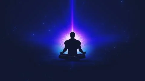 Meditative lotus pose in yoga Ilustración de archivo