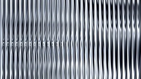 Meditative silver ribbed glass background with grain texture, 2k, 60 fps Stock Footage 335194266