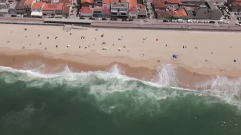 Meditative Slow Motion Waves and Coastal Horizon Stock Footage 332577075