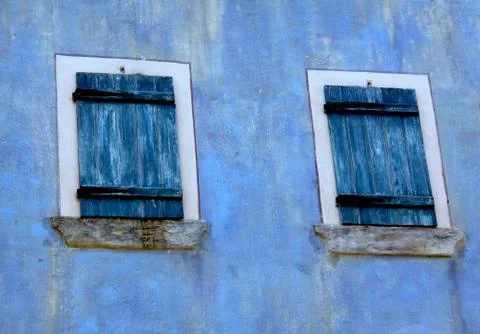 Mediterran windows Stock Photos