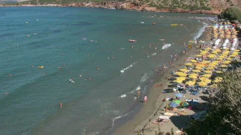 Mediterranean beach on Crete Stock Footage 534174
