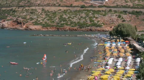Mediterranean beach on Crete Video stock 534199