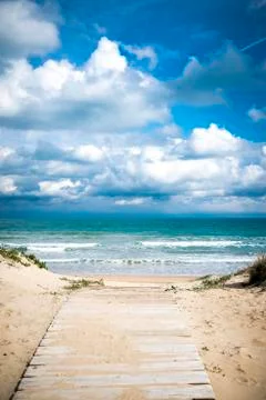 Mediterranean beach Stock Photos