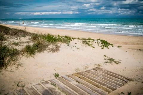 Mediterranean beach Stock Photos
