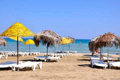 Mediterranean beach Stock Photos