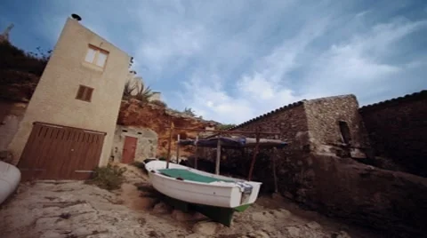 Mediterranean beach timelapse Stock Footage 7741110