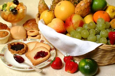Mediterranean breakfast Stock Photos
