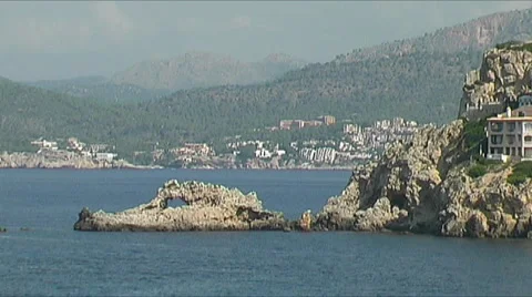 Mediterranean coast Stock Footage 3982375