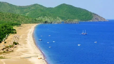 Mediterranean coast from high angle Video stock 10607726