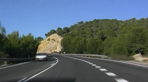 Mediterranean coast road Stock Footage 3677587