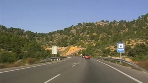Mediterranean coast road Stock Footage 3677602