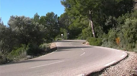 Mediterranean coast road Stock Footage 4008089