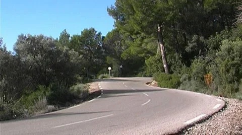 Mediterranean coast road Stock Footage 4009996