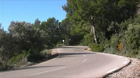 Mediterranean coast road Stock Footage 4011060
