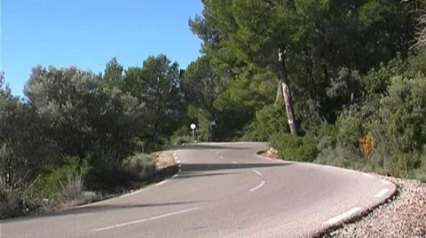 Mediterranean coast road Stock Footage 4011879