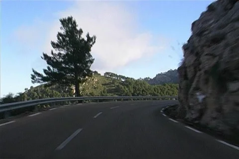 Mediterranean coastroad Stock Footage 398814