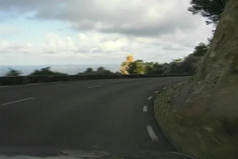 Mediterranean coastroad Stock Footage 398850
