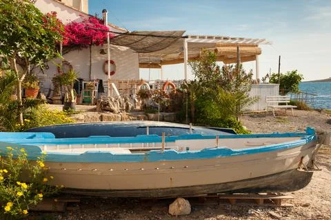 Mediterranean corner 스톡 사진