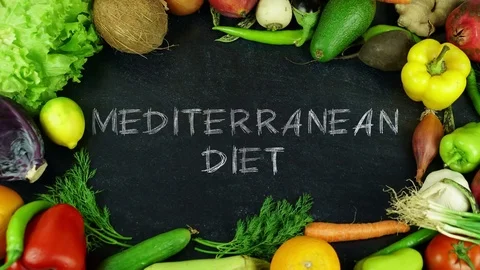 Mediterranean diet fruit stop motion Stock Footage 84647327