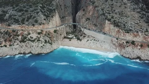 Mediterranean Drone - Kaputas Beach Stock Footage 134465205