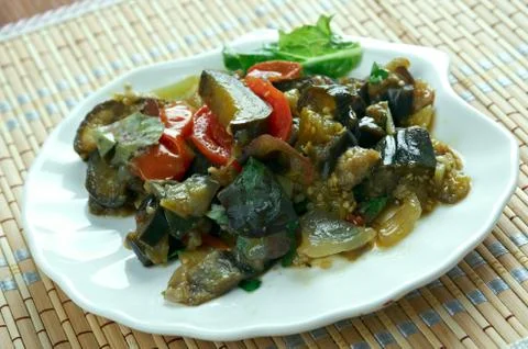 Mediterranean eggplant  dish Stock-Fotos