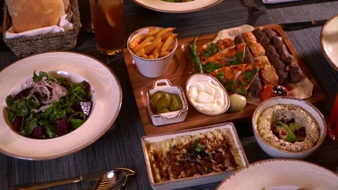 Mediterranean Feast Stock Footage 318310140