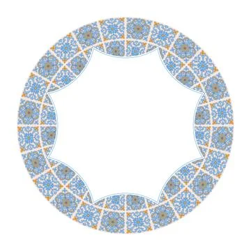 Mediterranean Frame Circular Pattern EPS Vector Stockillustratie