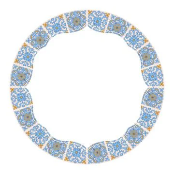 Mediterranean Frame Circular Pattern EPS Vector Stockillustratie