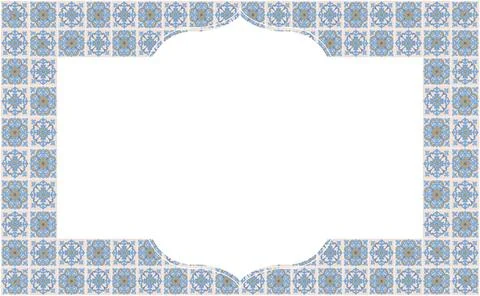 Mediterranean Frame Rectangle Pattern EPS Vector 库存插图