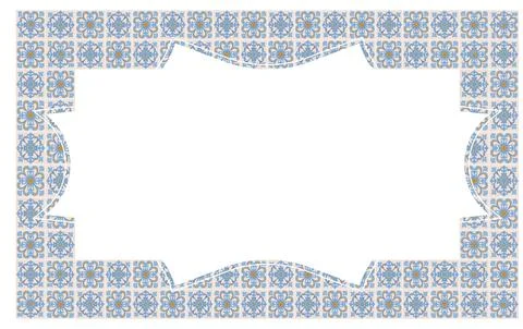 Mediterranean Frame Rectangle Pattern EPS Vector Illustration