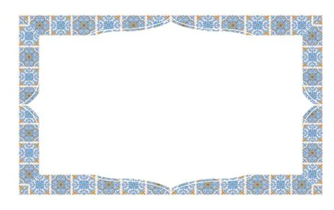 Mediterranean Frame Rectangle Pattern EPS Vector Illustration