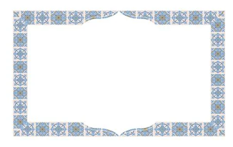 Mediterranean Frame Rectangle Pattern EPS Vector Illustrazione stock