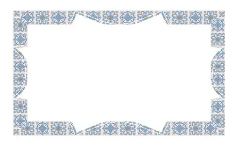 Mediterranean Frame Rectangle Pattern EPS Vector Stockillustratie