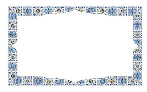 Mediterranean Frame Rectangle Pattern EPS Vector 库存插图