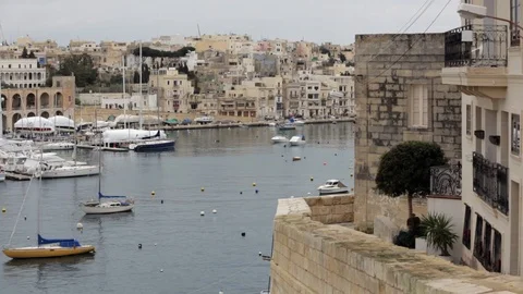 Mediterranean harbor Stock Footage 108608955