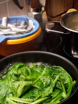 Mediterranean kitchen Stock Photos