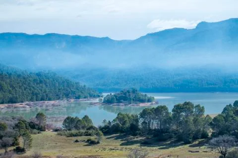 Mediterranean lake Stock Photos