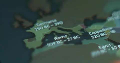 Mediterranean map since year 808 BC Stock Footage 321755169