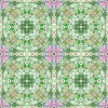 Mediterranean mosaic seamless pattern design, Repeat textile design, Surfac.. Illustrazione stock