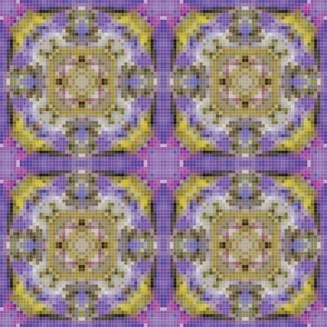 Mediterranean mosaic seamless pattern design, Repeat textile design, Surfac.. Illustrazione stock