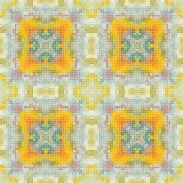 Mediterranean mosaic seamless pattern design, Repeat textile design, Surfac.. Illustrazione stock
