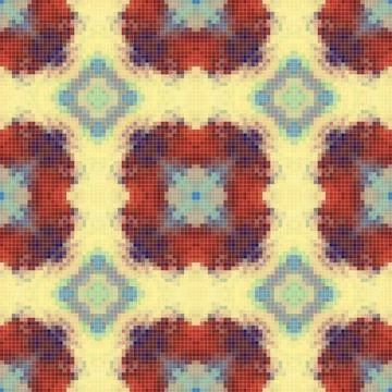 Mediterranean mosaic seamless pattern design, Repeat textile design, Surfac.. Illustrazione stock