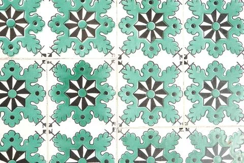 Mediterranean mosaic tile pattern with traditional italian, spanish ornament Stock Photos