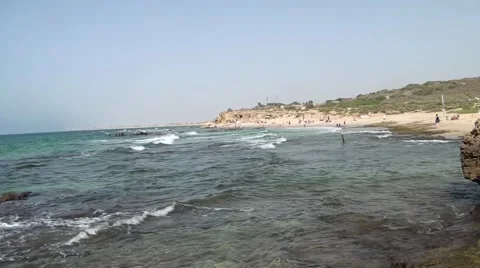 Mediterranean is in Palmahim Stock-Footage 42475372