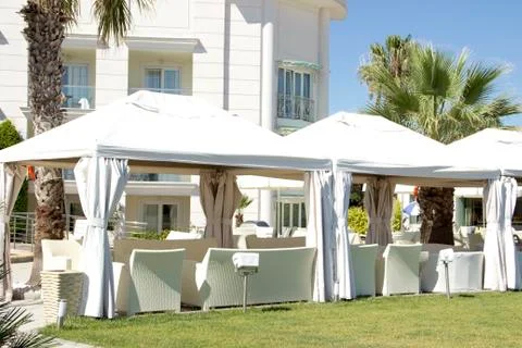 Mediterranean resort Stockfoto's