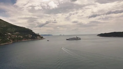 Mediterranean Sea coast drone 4K Stock Footage 73603353