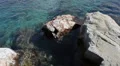 Mediterranean Sea in Coral Bay beach, Peyia, Paphos, Cyprus HD Footage