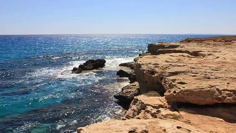 The Mediterranean Sea, Cyprus Video stock 82429301
